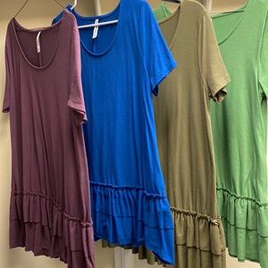 Ruffle bottom shirt Multiple colors